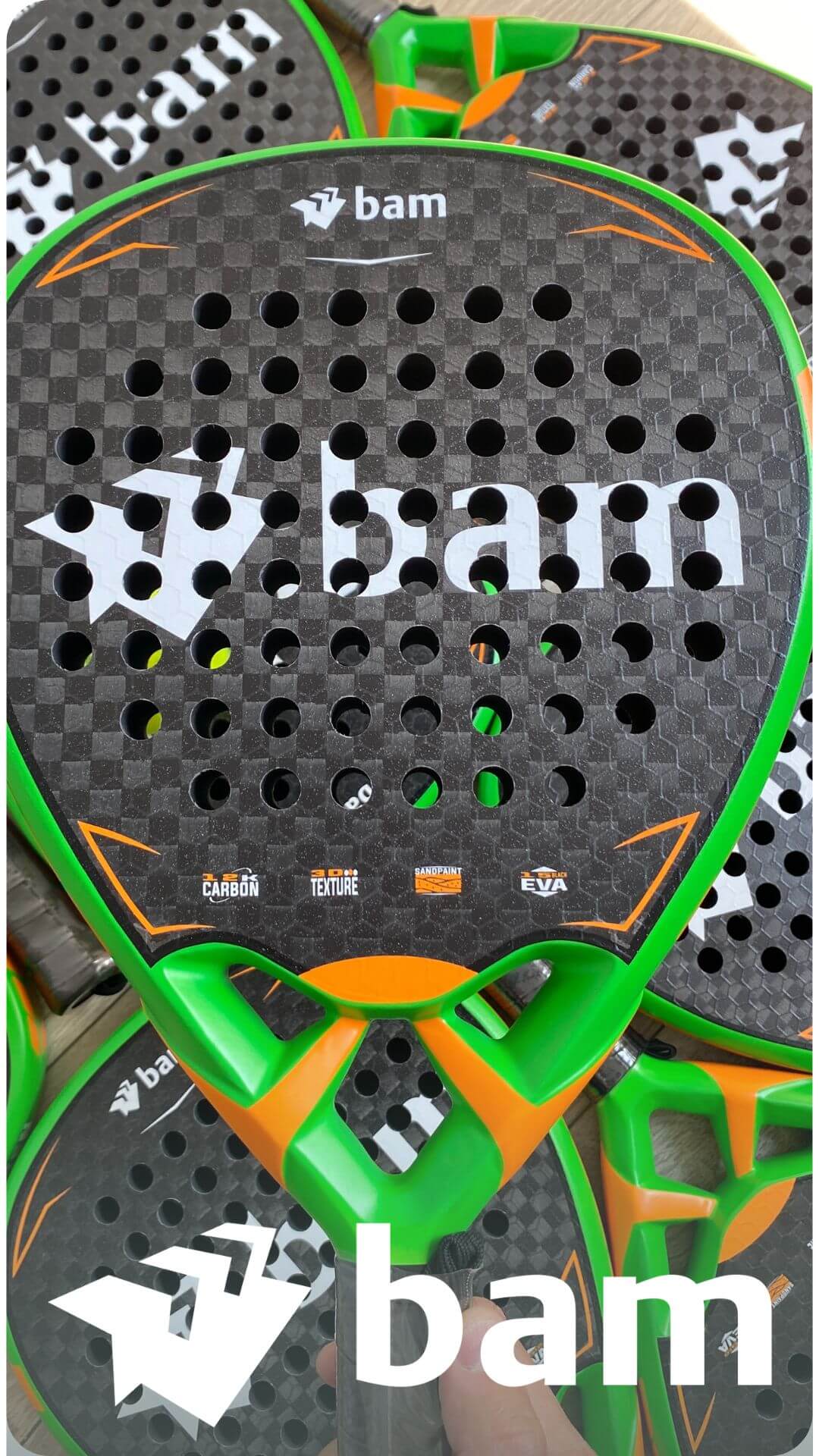 Padelracket custom met logo laten maken voor BAM